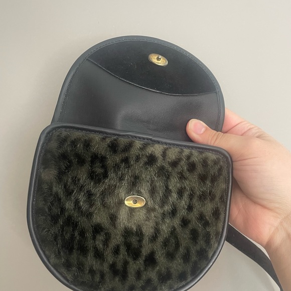 Yves Saint Laurent mini belt bag with clips bumbag fannypack leather Cheetah - Picture 5 of 7